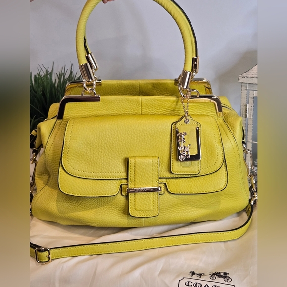 Coach Madison Pinnacle Pebbled Leather Lily Handbag - Picture 14 of 14